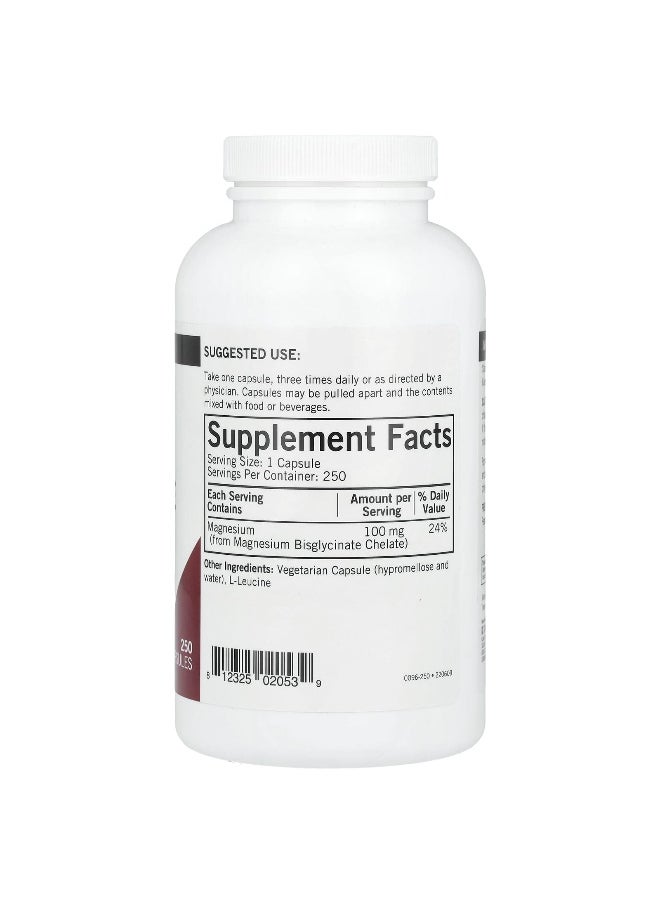 Kirkman Labs Kirkman Labs, Magnesium Bisglycinate Chelate, 100 mg, 250 Capsules  - Image 2