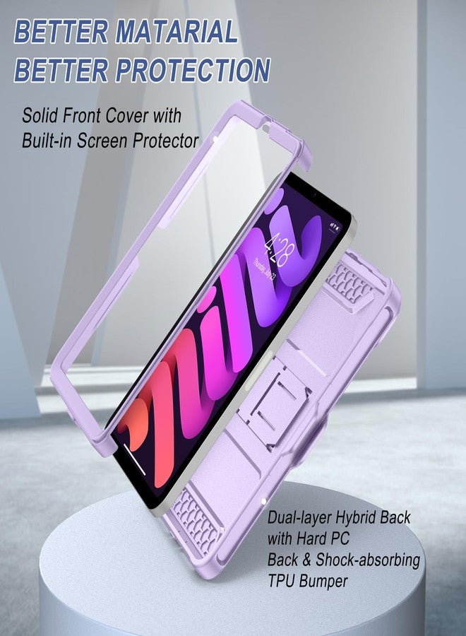 Soke Case for iPad Mini 7 (A17 Pro) 2024/ Mini 6 2021 8.3 Inch,with Built-in Screen Protector and Kickstand, Rugged Full-Body Protective Cover for Apple Mini 7th/6th Generation - Violet - Image 3