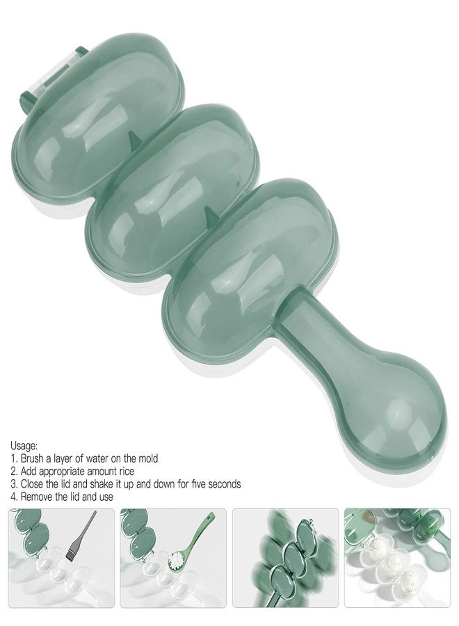 زيروديس كرات أرز زيروديس، هزاز كرات أرز للأطفال، أداة صنع لفائف السوشي على شكل كرة، أدوات مطبخ للأطفال (أخضر) - Image 5