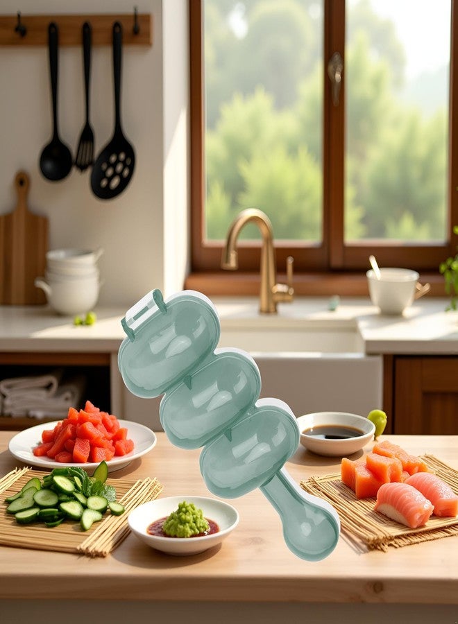 زيروديس كرات أرز زيروديس، هزاز كرات أرز للأطفال، أداة صنع لفائف السوشي على شكل كرة، أدوات مطبخ للأطفال (أخضر) - Image 2