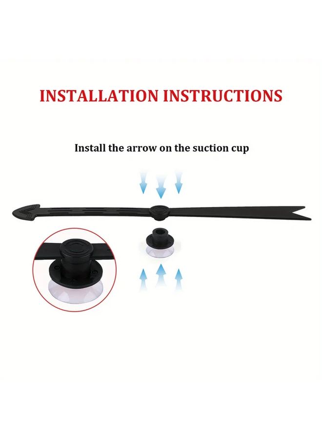 Large Black Suction Cup Spinner With White Tip Arrow For Classroom Whiteboard Game - Image 2