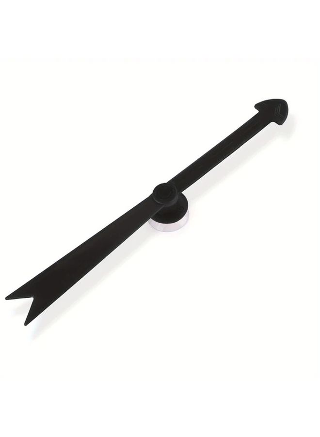 Large Black Suction Cup Spinner With White Tip Arrow For Classroom Whiteboard Game - Image 1