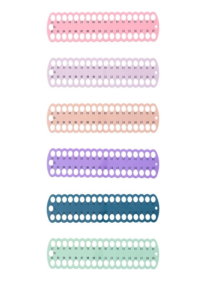 Khakho 6 pcs Embroidery Floss Organizer,6 Color Plastic Floss Bobbin, Cross Stitch Thread Holder Storage Tool,Floss Organizer Embroidery Shelf (Multicolor) - Image 1