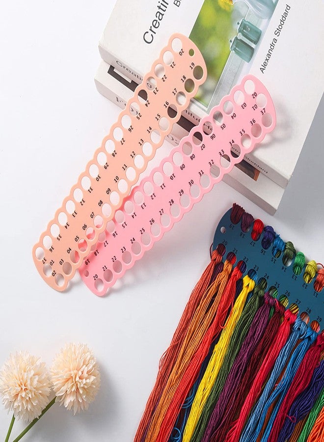 Khakho 6 pcs Embroidery Floss Organizer,6 Color Plastic Floss Bobbin, Cross Stitch Thread Holder Storage Tool,Floss Organizer Embroidery Shelf (Multicolor) - Image 4