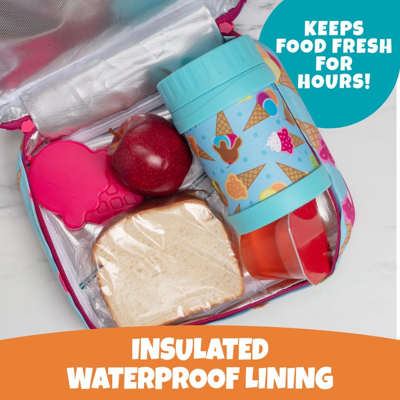 Bentology Insulated Lunch Bag for Kids & Adults- Reusable Thermal Sleeve w Clip on Handle- Easy to Clean Water-Resistant Lunchbox Tote- Mini Cooler Bag for Work School, Picnic, Daycare- Back to School - Image 2
