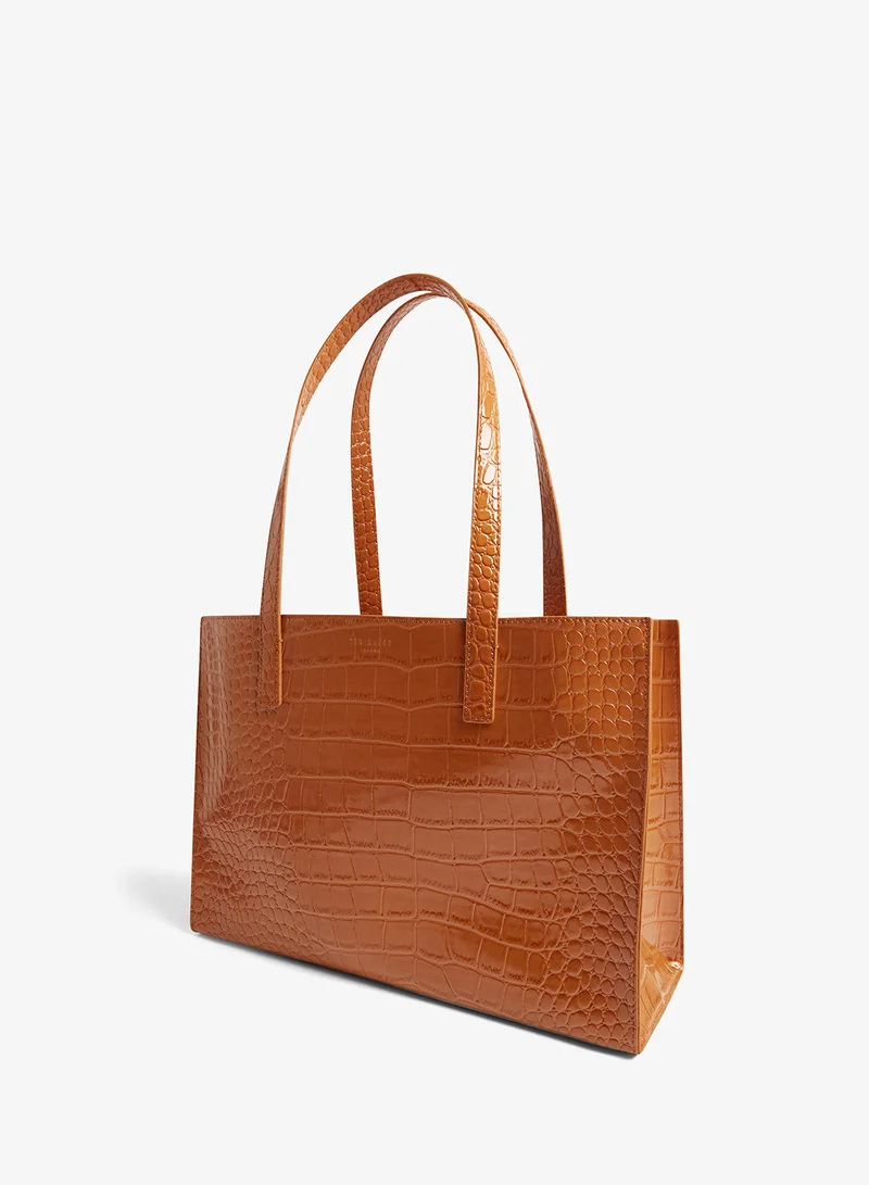 تيد بيكر Croc Effect Elongated Icon Bag