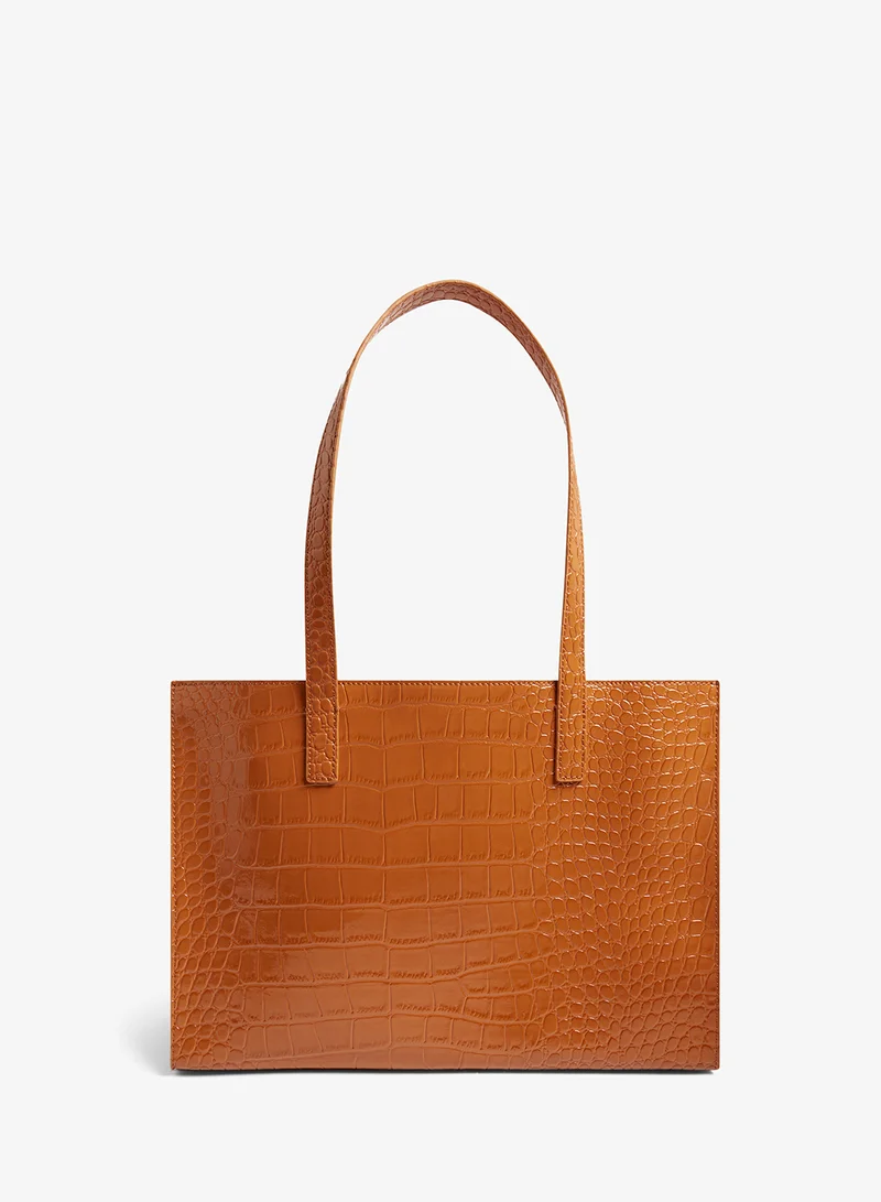 تيد بيكر Croc Effect Elongated Icon Bag