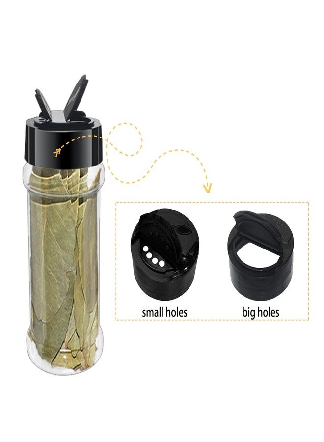 suituts 24 Pack 3.3 oz Clear Plastic Spice Jars with Black Shaker Lids - Image 3