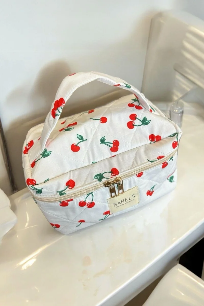 Bahels Trend Cherry Travel Makeup Bag