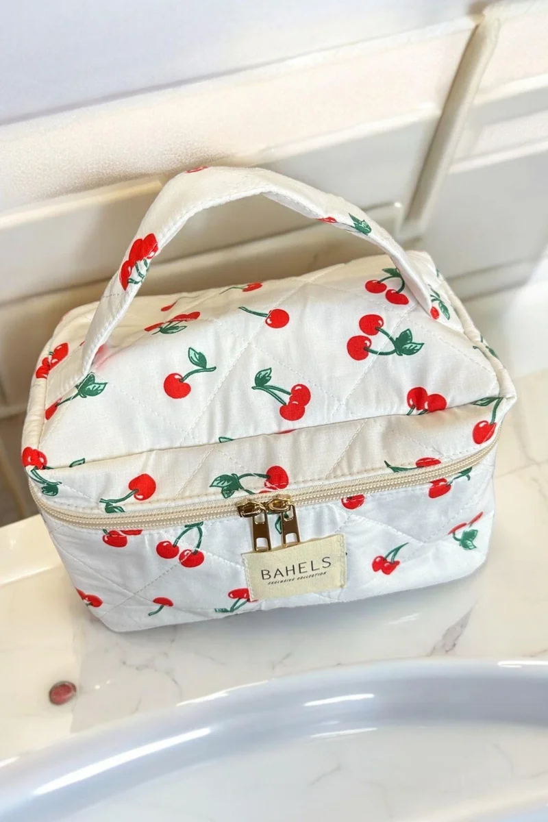 Bahels Trend Cherry Travel Makeup Bag