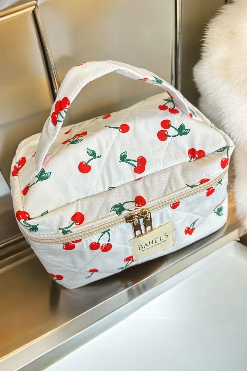 Bahels Trend Cherry Travel Makeup Bag