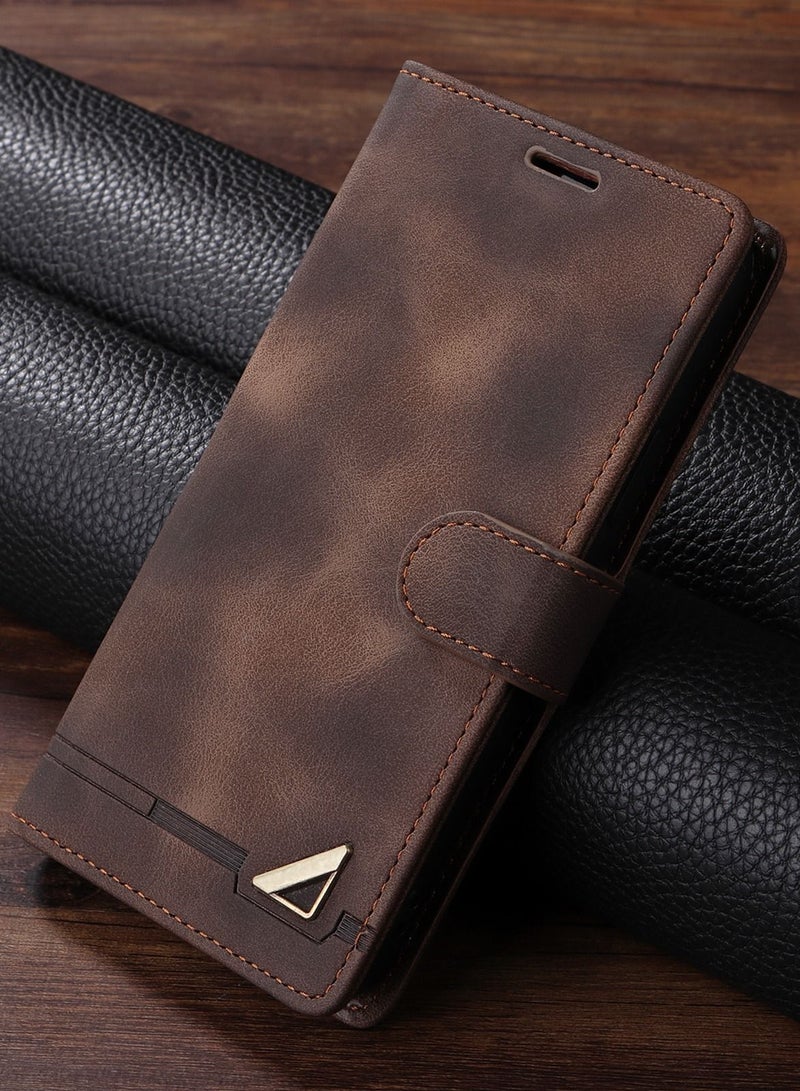 Suteni Flip Cover Leather Protective Hidden Card Slots Phone Case for iPhone - Image 1