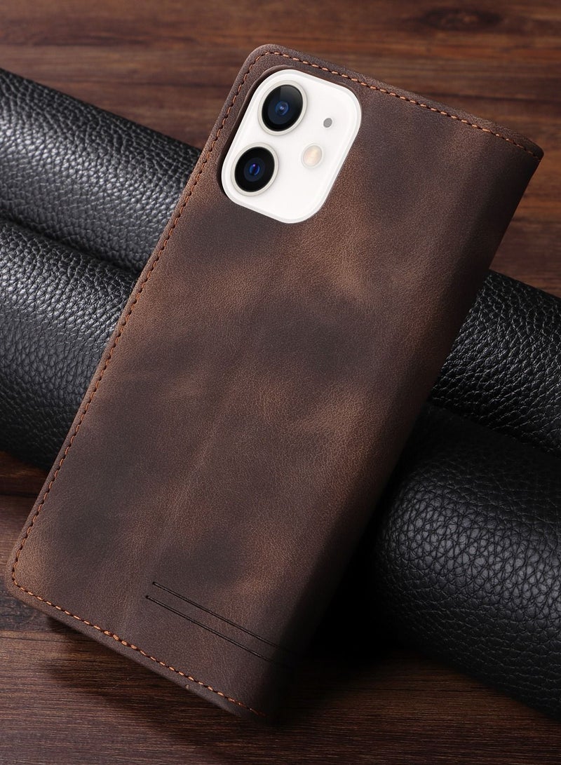 Suteni Flip Cover Leather Protective Hidden Card Slots Phone Case for iPhone - Image 2
