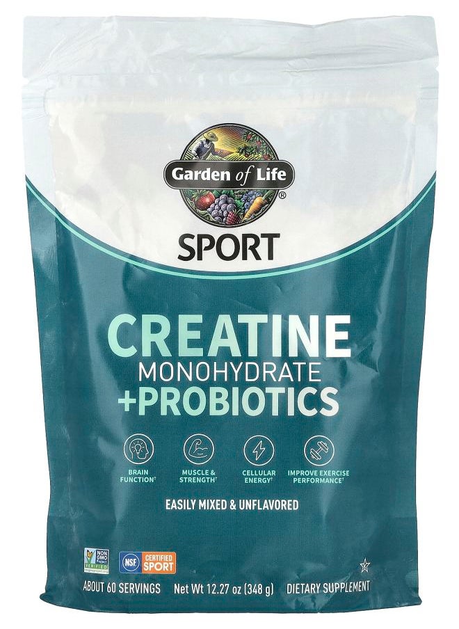 Garden of Life Sport Creatine Monohydrate + Probiotics Unflavored 12.27 oz (348 g) 