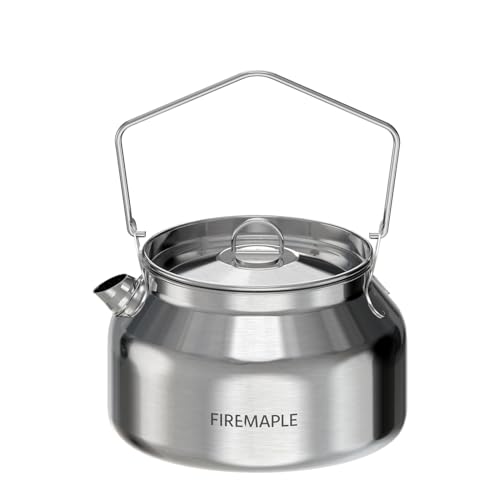 Fire-Maple FireMaple Antarcti Portable 12 Liter Lightweight Stainless Steel Camping Kettle Durable and Portable Camp Tea Pot Ideal for Bushcraft and Outdoor Campfire Use - Image 1