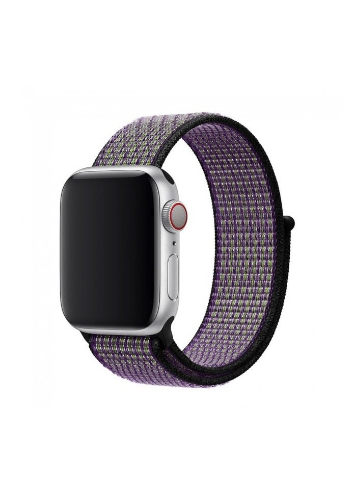 HuHa Replacement Band for Watch Series 5/4/3/2/1 40/38 mm Purple Black Strip  - Image 1