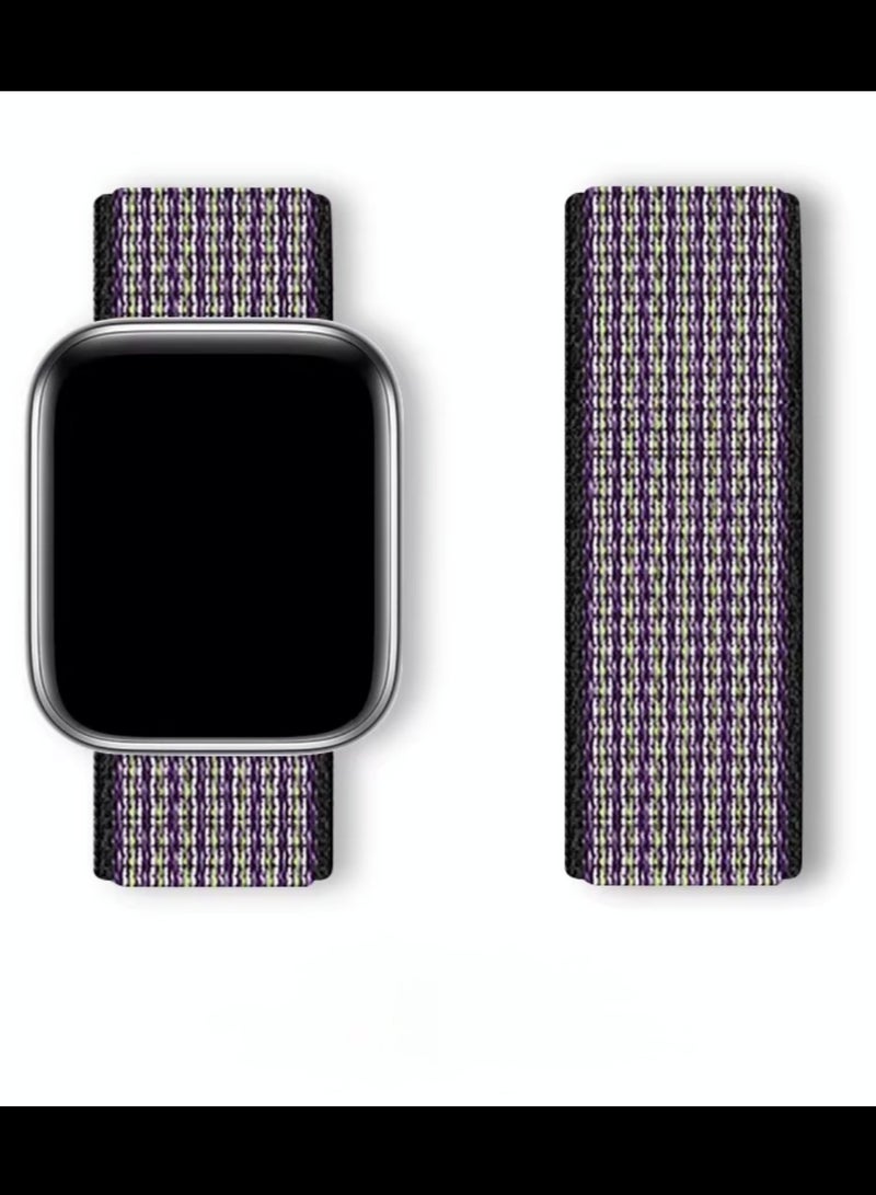 HuHa Replacement Band for Watch Series 5/4/3/2/1 40/38 mm Purple Black Strip  - Image 2