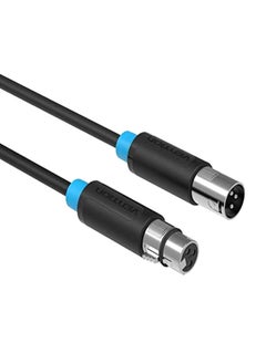 NIBEMINENT XLR Male To Female Mono Extension Cable 2meter Black/Silver 