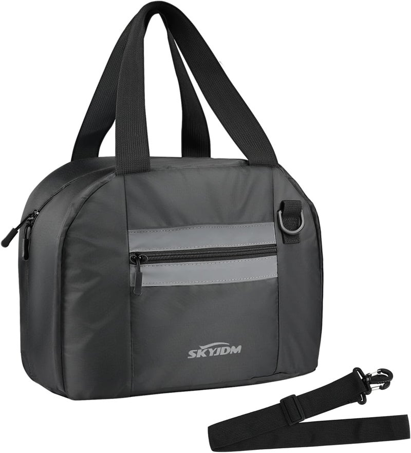 SKYJDM Motorcycle Helmet Bag 16L Moto Helmet Bag with Pocket StrapWaterproof Powersports Storage Bags with Soft Rubber Zips Reflective Strip Not Suitable for Peaked or Angular Helmet Small - Image 2