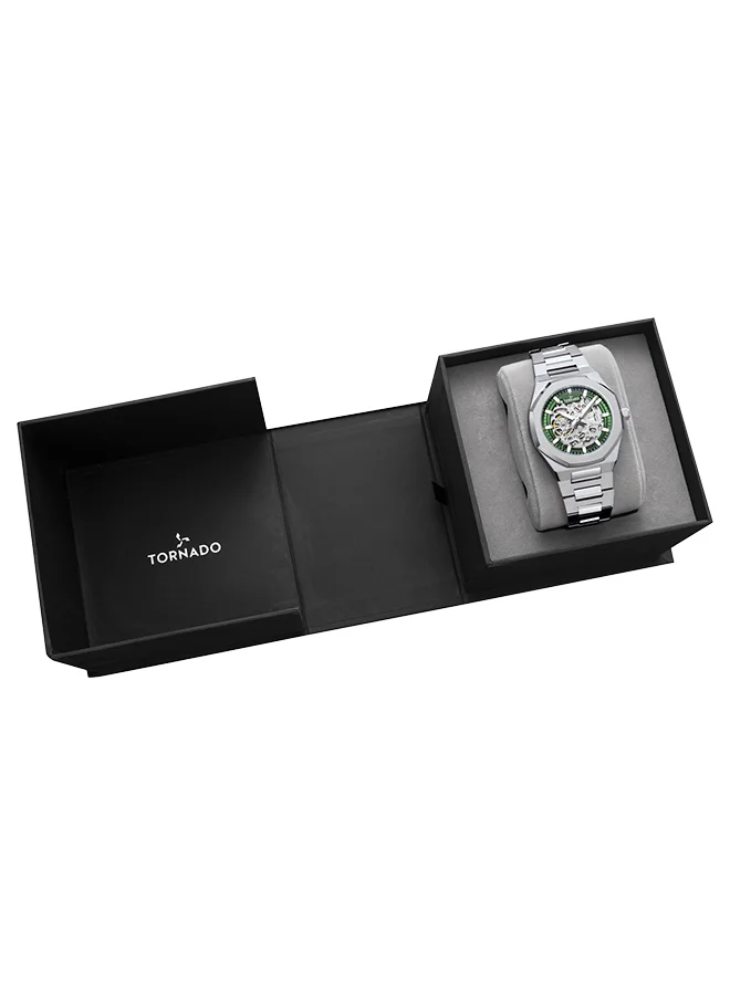 TORNADO Tornado AUTONOVA AUTOMATIC T24303-SBSH Men's Automatic Display Watch & Stainless Steel Strap Silver