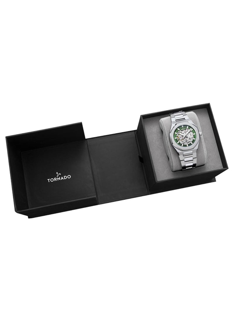TORNADO Tornado AUTONOVA AUTOMATIC T24303-SBSH Men's Automatic Display Watch & Stainless Steel Strap Silver  - Image 3