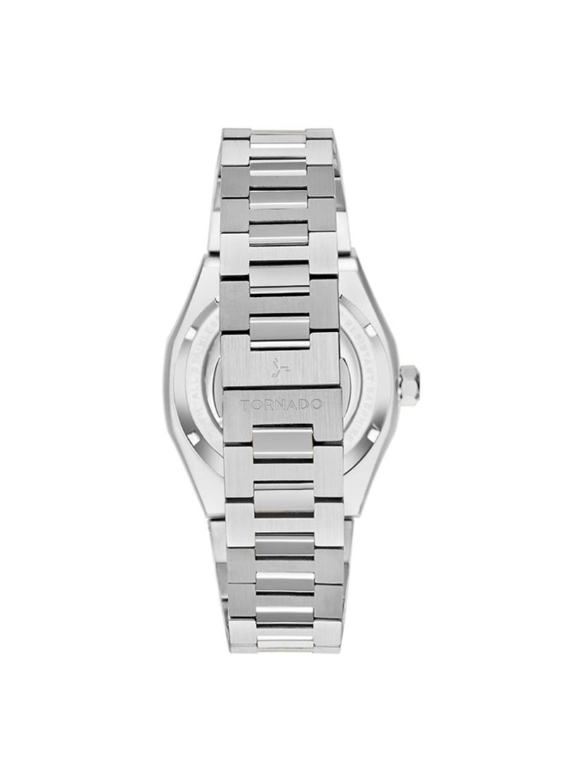 TORNADO Tornado AUTONOVA AUTOMATIC T24303-SBSH Men's Automatic Display Watch & Stainless Steel Strap Silver  - Image 2