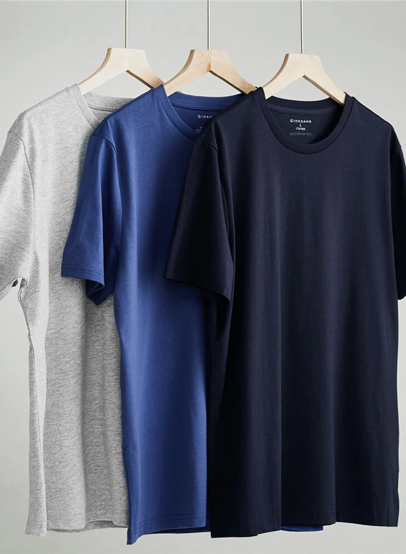 Men’s Slim Fit Crew Neck Jersey T-Shirt 3-Pack – Essentials