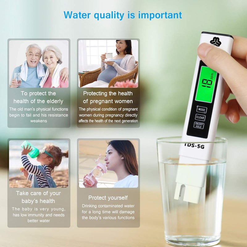 WELLON TDS meter 5G and PH Meter combo, tds and ph testers for water testing with Buffer Powder - Image 2