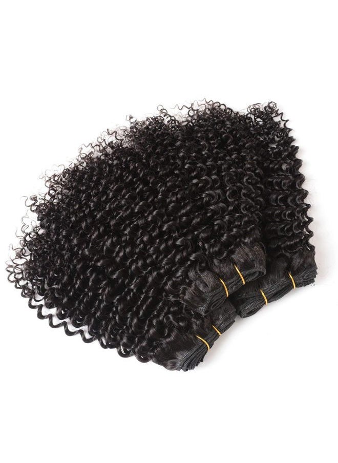 luxnovolex Curly Bundles Human Hair Brazilian Kinky Curly Virgin Hair 18 inch 3 Bundls 9A Grade Unprocessed Remy Virgin Curly Human Hair Weave Extensions with Natural Color Human Hair Weave  - Image 3