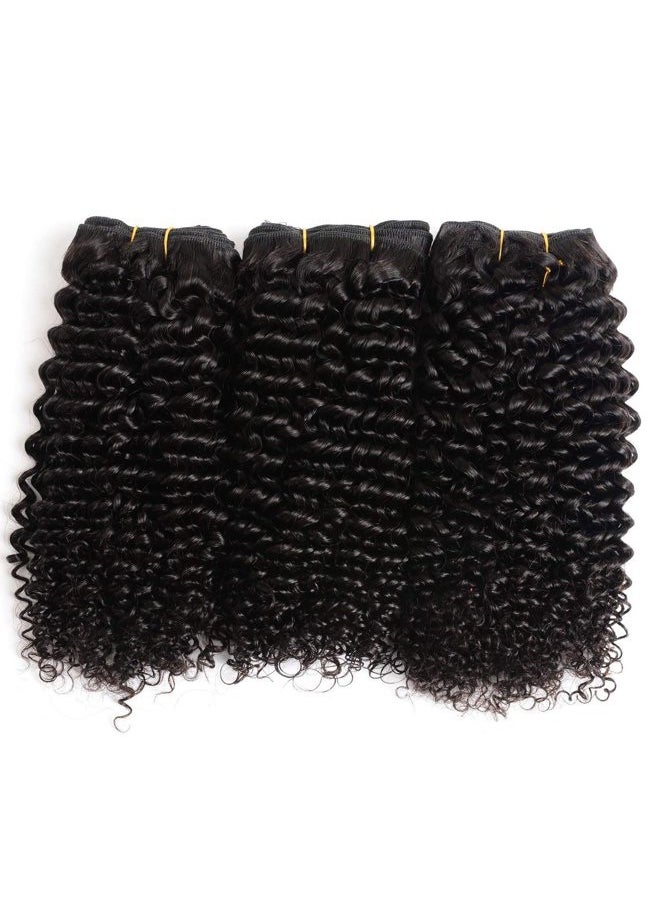luxnovolex Curly Bundles Human Hair Brazilian Kinky Curly Virgin Hair 18 inch 3 Bundls 9A Grade Unprocessed Remy Virgin Curly Human Hair Weave Extensions with Natural Color Human Hair Weave  - Image 2