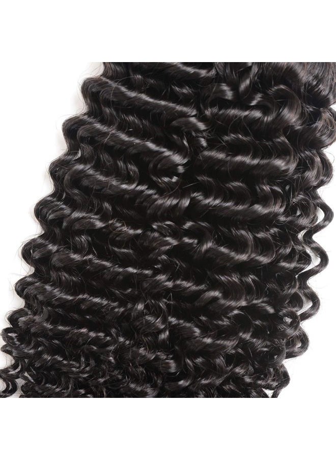 luxnovolex Curly Bundles Human Hair Brazilian Kinky Curly Virgin Hair 18 inch 3 Bundls 9A Grade Unprocessed Remy Virgin Curly Human Hair Weave Extensions with Natural Color Human Hair Weave  - Image 4