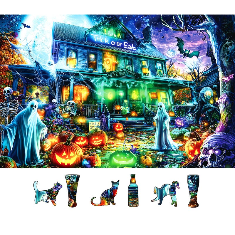 Blueforest 1000 Piece Puzzles for Adults Clearance Spider Candy Jar for Adults Decor Challenge Art Jigsaw Puzzles Birthday Party Games Family 275 X 197 Dust Free Puzzle - Image 2