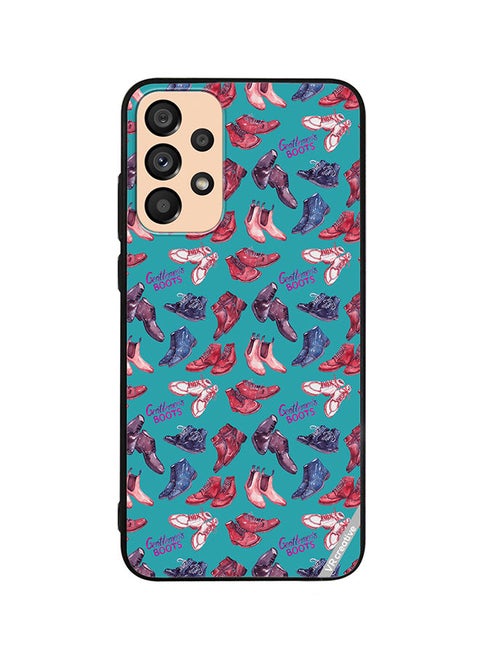 Protective Case Cover For Samsung Galaxy A23 Modern Gentlemen`S Boots Collection Design Multicolour