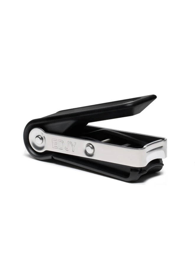 EDJY Fingernail Cutter Precision Stainless Steel Nail Cutter for Fingernails Sharp Blade Ergonomic Design Durable RustResistant Ideal for Men and Women Black - Image 2