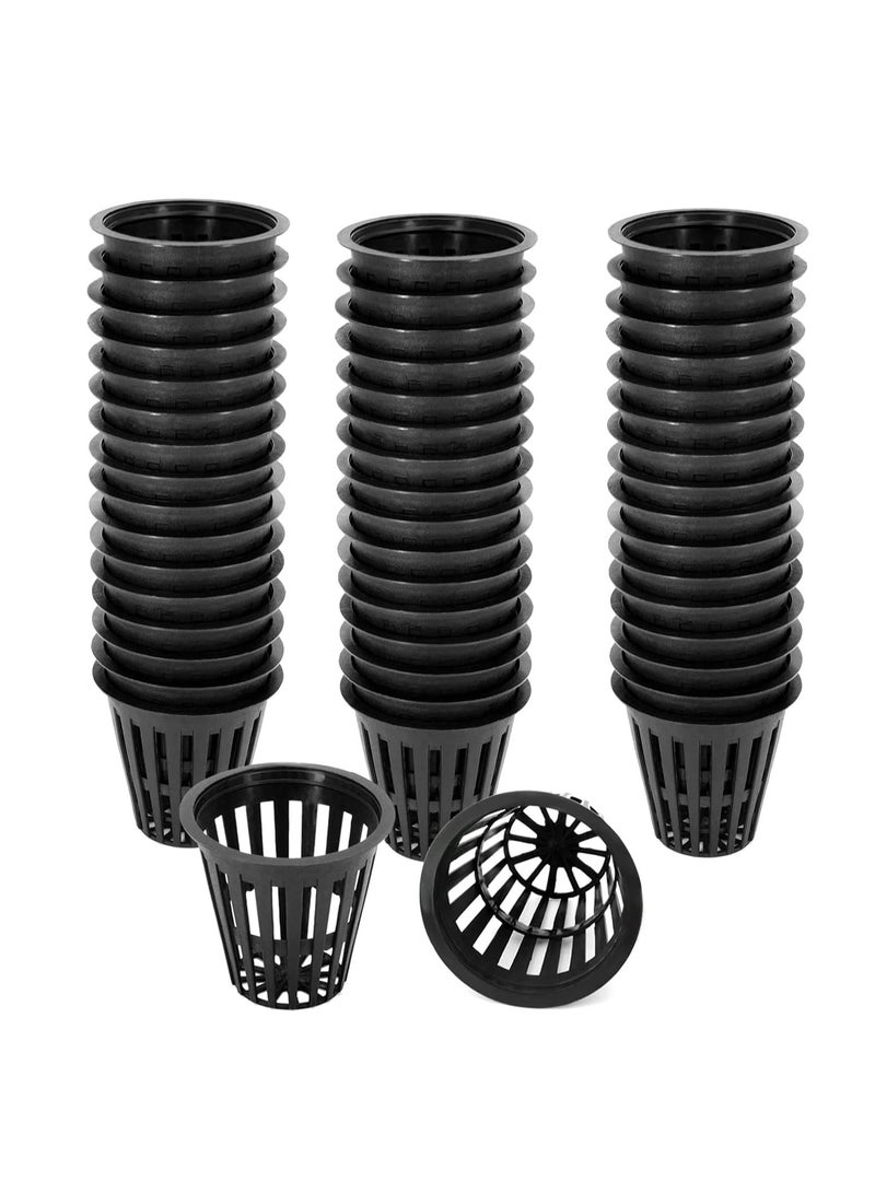 50 قطعة من أكواب الشبك المثقوبة المستديرة الثقيلة بحجم 2 بوصة للزراعة المائية، أواني زراعة متينة، مناسبة للنمو بدون تربة - Image 1