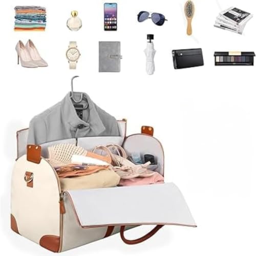 SPRQCART 2-in-1 Convertible Garment Duffle Bag with Shoe Pouch - Weekender Travel Bag - Image 2
