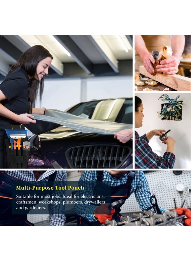 Ehdis Tool Pouch Multi-Purpose Wrapping Tool Bag Mini Work Holder Heavy-Duty Small Organizer for Car Window Tint Film Installer - Image 4