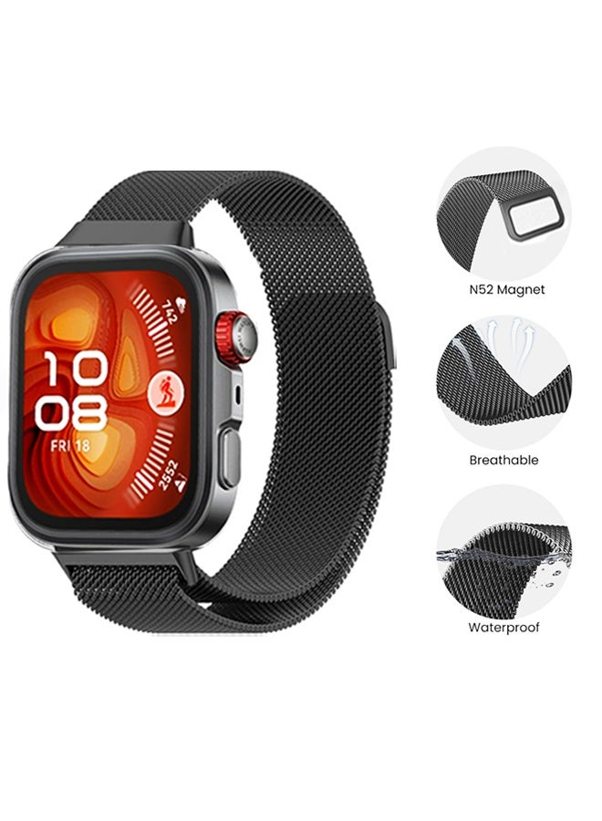 X-level 2 PCS Huawei Watch Strap Compatible with Huawei Watch 4 Pro/GT Runner/GT4 46mm/GT3 46mm/GT2 46mm Wrist Strap Compatible with Huawei Watch 3/Watch 3 Pro Bands for Huawei Watch GT2 Pro/GT3 Pro Bracelet/honor MagicWatch2, Magnetic Closure Adjustable Metal Band - Image 2