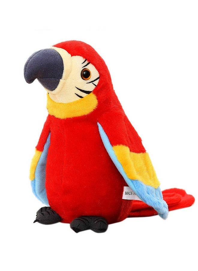 GREUS 9'' Cute Talking Parrot Repeats What You Say Electronic Interactive Plush Toy Stuffed Animal Record Parrot Waving Wings Funny Bird Toys for Children Girls Boys Best Xmas Gift (Red Parrot) - Image 1