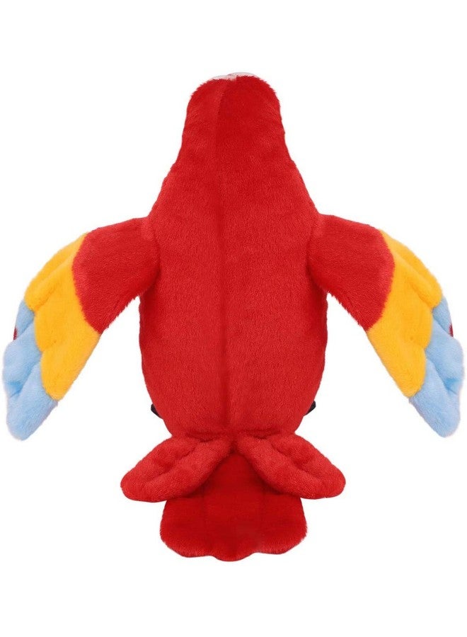 GREUS 9'' Cute Talking Parrot Repeats What You Say Electronic Interactive Plush Toy Stuffed Animal Record Parrot Waving Wings Funny Bird Toys for Children Girls Boys Best Xmas Gift (Red Parrot) - Image 5