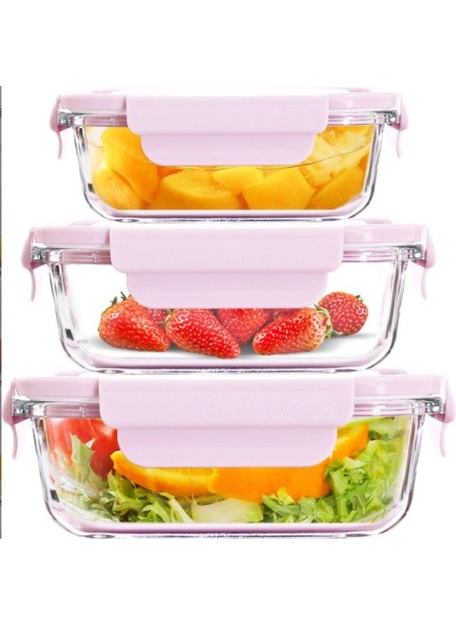 FALMER - Premium Glass Food Storage Container Set – 3 Pieces (3 Containers and 3 Lids) – BPA Free - Image 1