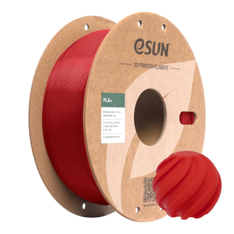 eSUN PLA Filament 175mm 3D Printer Filament PLA Plus Dimensional Accuracy 003mm 1KG Spool 22 LBS 3D Printing Filament for 3D Printers Fire Engine Red - Image 2