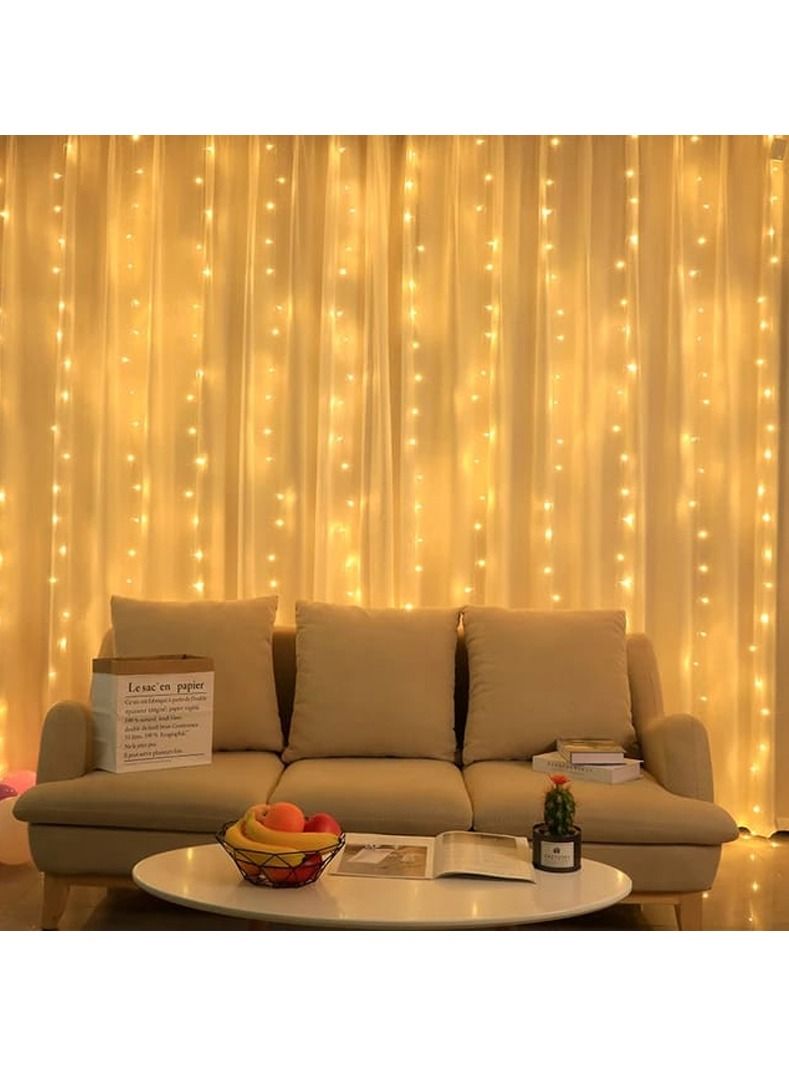 DubaiGallery 12 Ball Sparkling Curtain String Lights, 8 Modes Fairy Globe Curtain Lights Wedding Party Home Garden Bedroom Outdoor Indoor Wall Decor, Warm White (Wish Ball Light) - Image 2