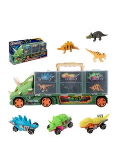 Beast Machine Dino Transporter Playset – Durable Triceratops-Themed Transporter with 3 Cars & 3 Dinosaur Figures, Engages Motor Skills, Portable & Interactive Play, Perfect for Boys Aged 3+