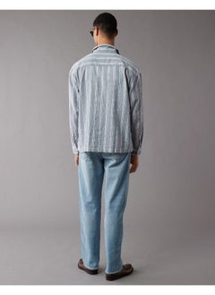 American Eagle AE Linen-Blend Mechanic Shirt  - Image 3