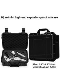Generic Suitable For DJI RS4mini Explosion-proof Box Such As Shadow Rs4mini Safety Waterproof Box Stabilizer Outdoor Suitcase-Color:Black-Size:30/35/14.5  - Image 1