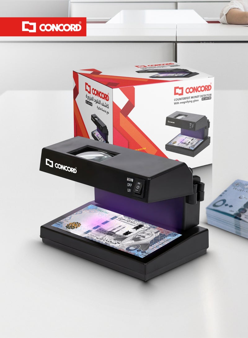 كونكورد كاشف نقود بالأشعة فوق البنفسجية مع عدسة مكبرة، مدقق نقود - Image 2
