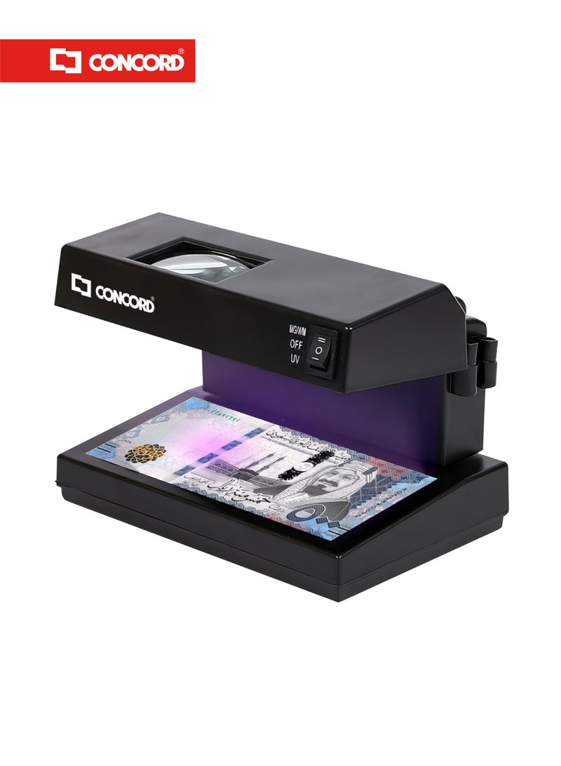 كونكورد كاشف نقود بالأشعة فوق البنفسجية مع عدسة مكبرة، مدقق نقود - Image 1