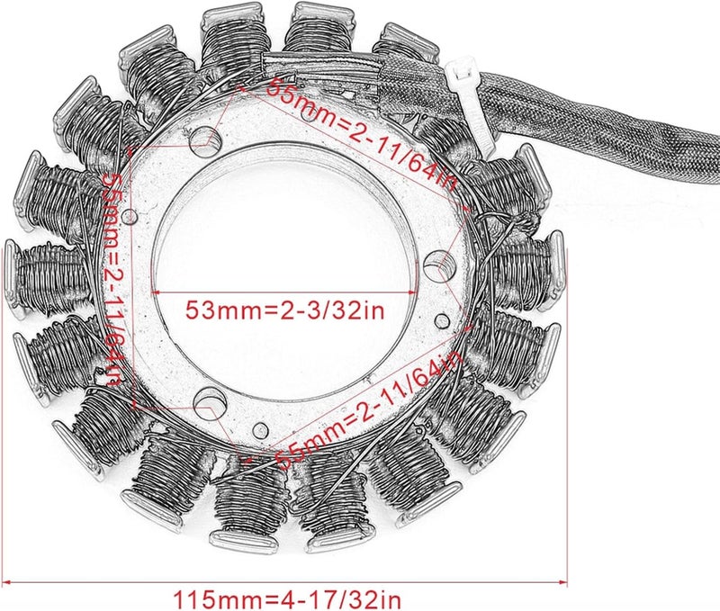 QASULER Motorcycle Ignition Stator Magneto Coil - Image 2