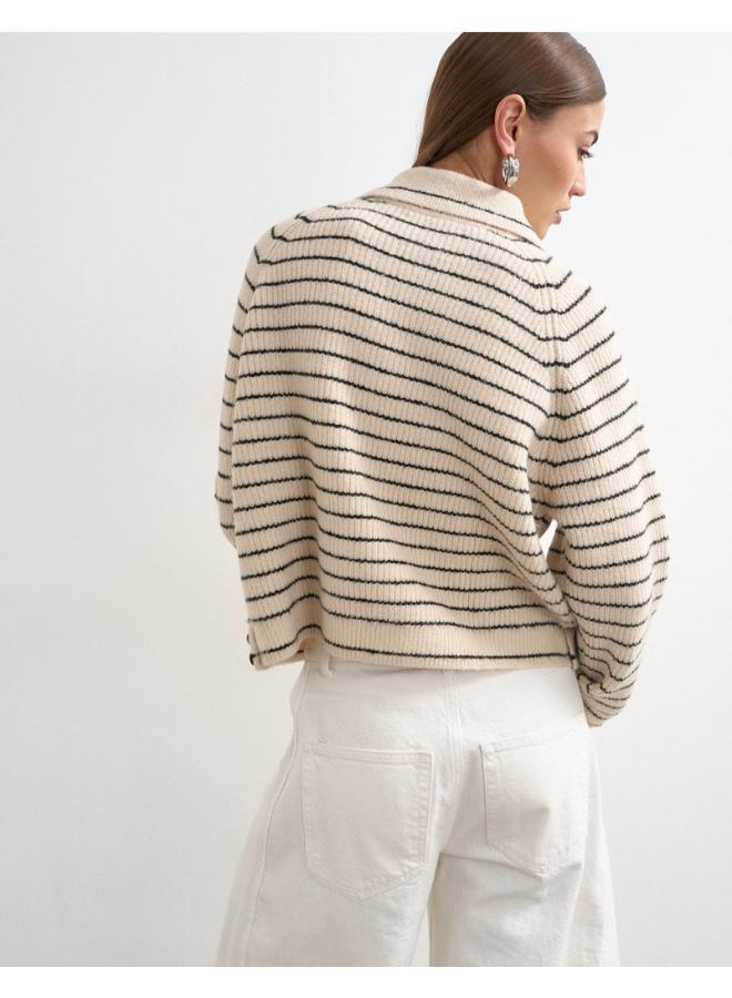 TOPSHOP Knitted Long Sleeve Polo Cardigan - Image 2